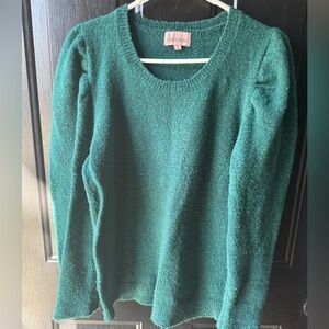 Carol Rose Forest Green Crew Neck Sweater